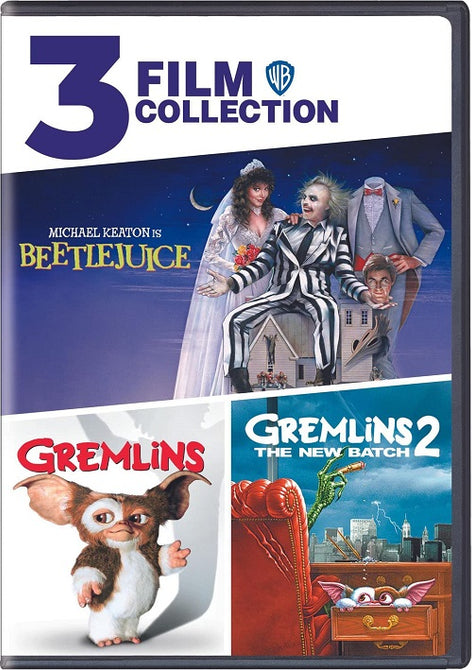 Beetlejuice + Gremlins 1 + 2 The New Batch 3 Film Collection DVD