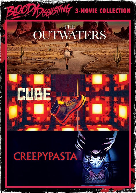 Bloody Disgusting 3 Movie Collection The Outwaters + Cube + Creepypasta New DVD