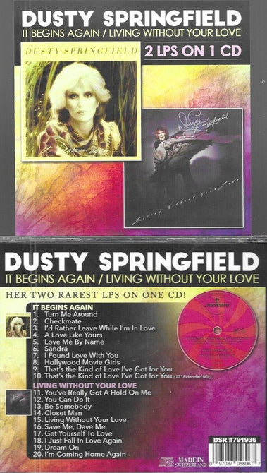 Dusty Springfield It Begins Again Living Without Your Love New CD