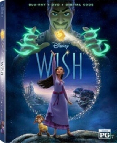 Wish (Chris Pine Alan Tudyk Ariana DeBose) New Blu-ray + DVD + Digital