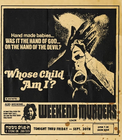 Whose Child Am I Weekend Murders Drive in Double Feature 18 Blu-ray