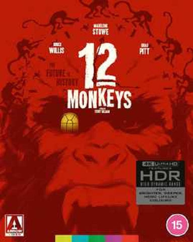 12 Monkeys (Bruce Willis Brad Pitt) Twelve New 4K Ultra HD Region B Blu-ray
