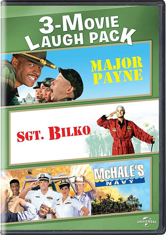 3 Movie Laugh Pack Major Payne + Sgt Bilko + McHale's Navy DVD Region 1 New