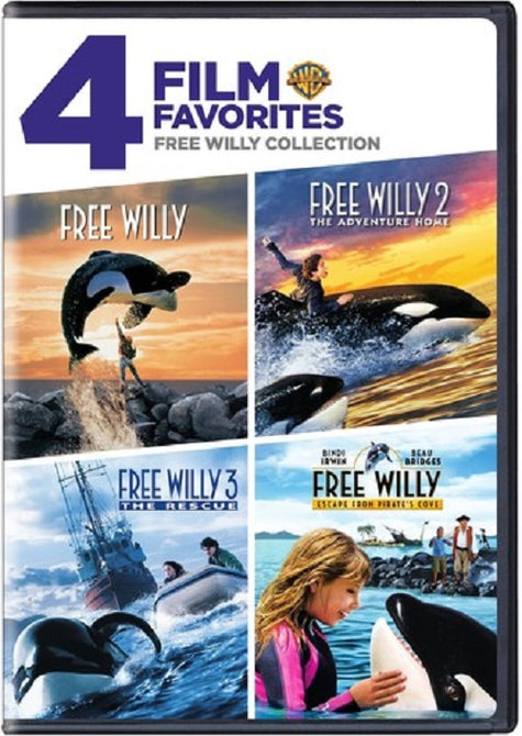 4 Film Favorites Free Willy 1 2 3 4 Escape From Pirates Cove Collection New DVD