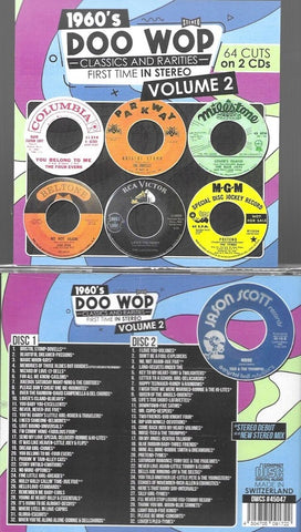 1960s Doo Wop Classics and Rarities First Time In Stereo Volume 2 Vol Two & CD