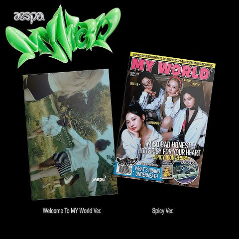 Aespa MY WORLD The 3rd Mini Album ZINE Ver New CD + Poster