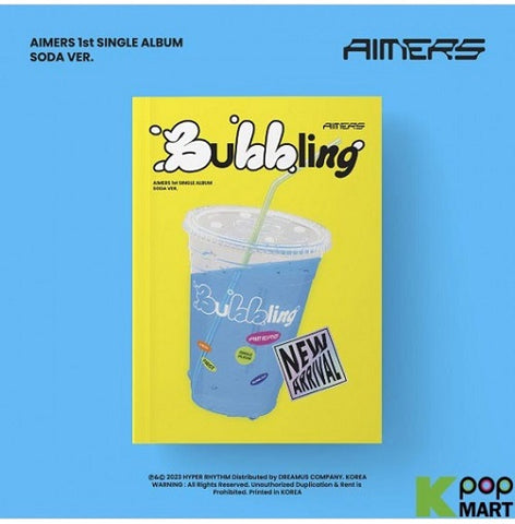 AIMERS 1st Single Bubbling (Zero Ver.) New CD + Sticker + Photo Book + Postcard