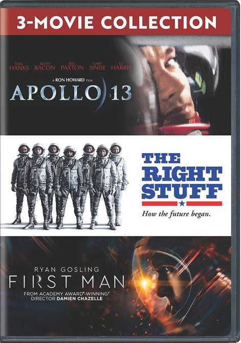 Apollo 13 + The Right Stuff + First Man 3 Movie Collection Thirteen New DVD