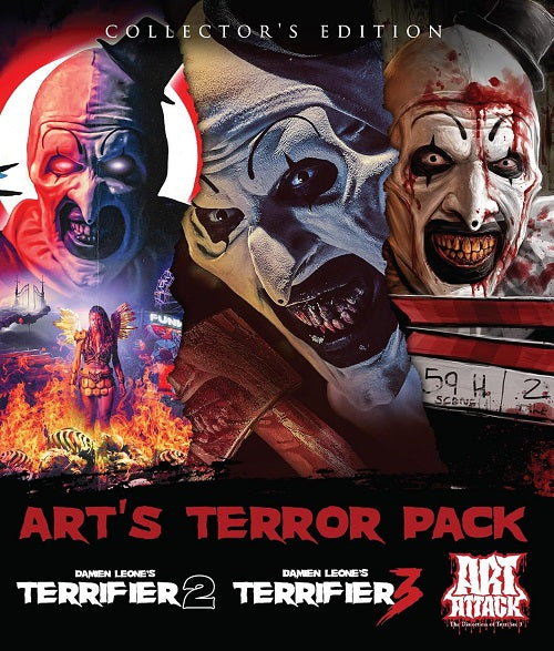Arts Terror Pack Terrifier 2 + 3 + Art Attack The Dissection Blu-ray Presale