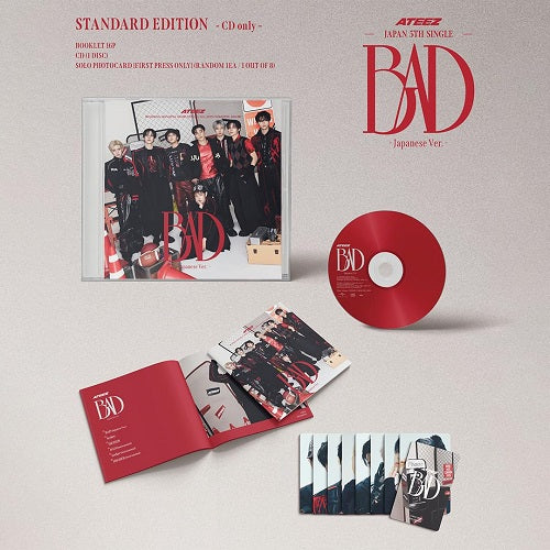 ATEEZ BAD Japanese Ver Standard Edition New CD + Booklet + Photo Book Presale