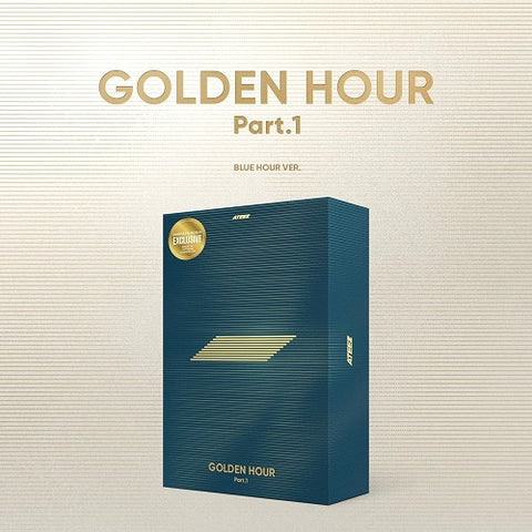 ATEEZ GOLDEN HOUR Part 1 (BLUE HOUR Ver.) Barnes & Noble Exclusive One And CD
