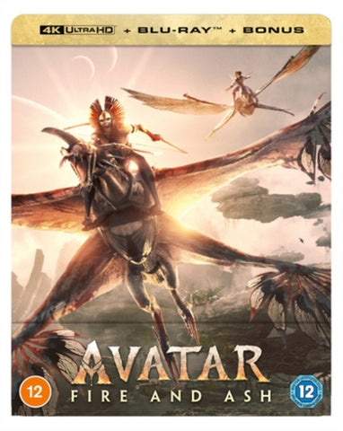 Avatar Fire and Ash New 4K Ultra HD Region B Blu-ray + Steelbook
