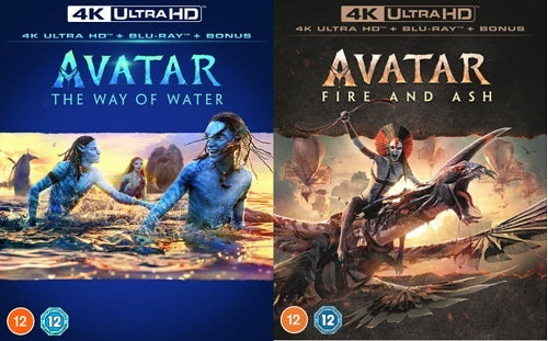 Avatar The Way of Water + Fire and Ash  NEW  4K Ultra HD Reg B Blu-ray