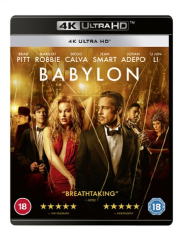 Babylon (Brad Pitt Margot Robbie Olivia Wilde) 4K Ultra HD Region B Blu-ray