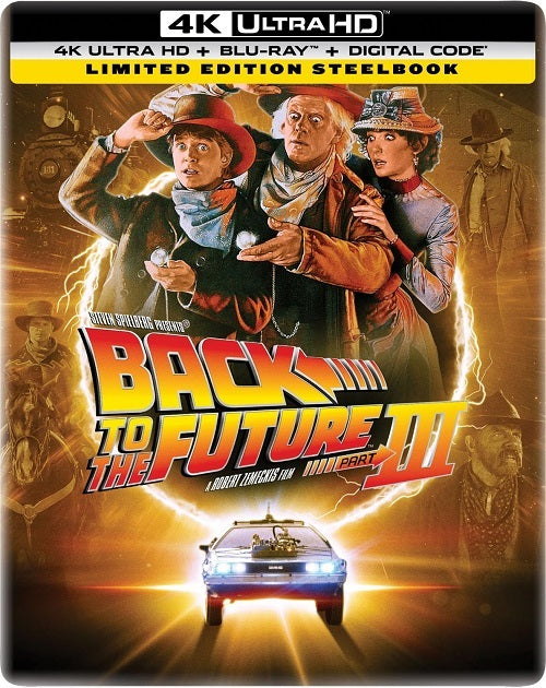 Back to the Future III 3 Three Limited 4K Ultra HD Blu-ray + Steelbook Presale