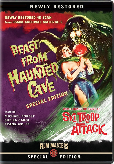 Beast From Haunted Cave 1959 + Ski Troop Attack 1960 (Michael Forest) New DVD
