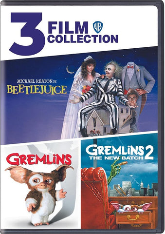 Beetlejuice + Gremlins 1 + 2 The New Batch 3 Film Collection DVD