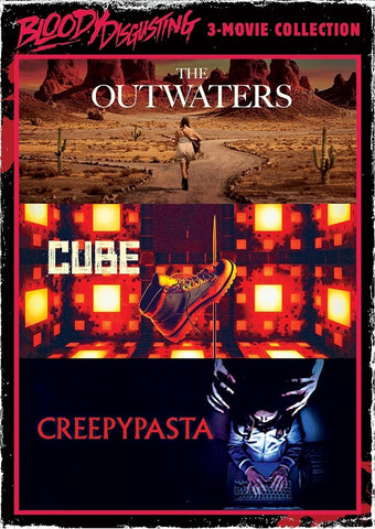 Bloody Disgusting 3 Movie Collection The Outwaters + Cube + Creepypasta New DVD
