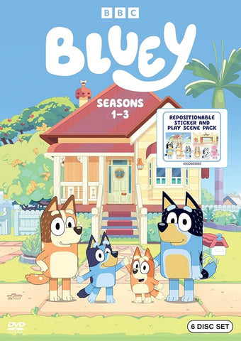 Bluey Season 1 2 3 Series One Two Three (David McCormack) New DVD Box Set
