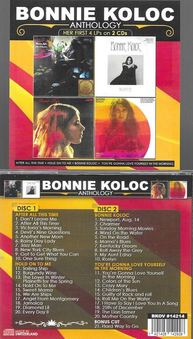 Bonnie Koloc Anthology Her First 4 LPs on 2 CDs 2 Disc New CD