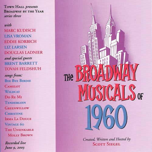 Broadway Musicals Of 1960 With Tovah Feldshuh Brent Barrett Marc Kudisch New CD
