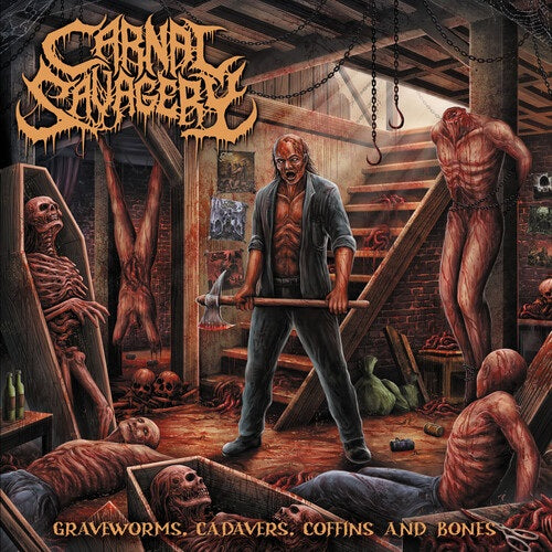 Carnal Savagery Graveworms Cadavers Coffins and Bones & New CD