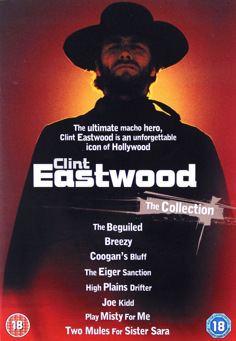 Clint Eastwood The Collection - 8 x DVD Joe Kidd Play Misty Two Mules Joe Kidd