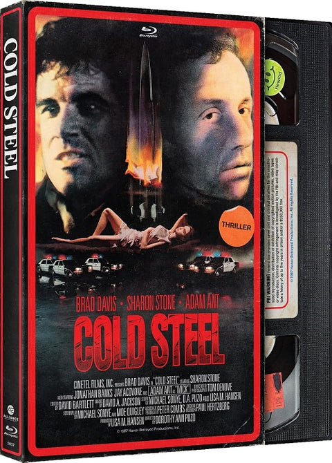 Cold Steel Retro VHS Packaging (Brad Davis Sharon Stone) New Blu-ray Presale