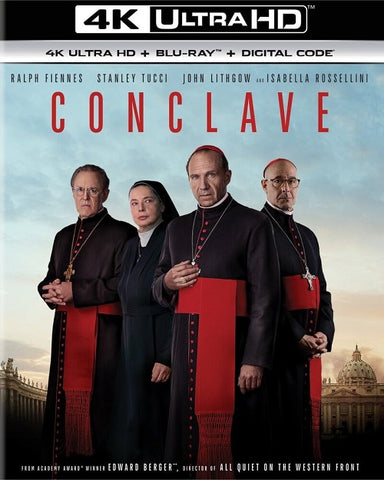 Conclave (Ralph Fiennes Stanley Tucci John Lithgow) New 4K Ultra HD Blu-ray
