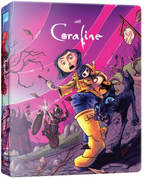 Coraline (Dakota Fanning Jennifer Saunders) 4K Ultra HD Reg B Blu-ray Steelbook