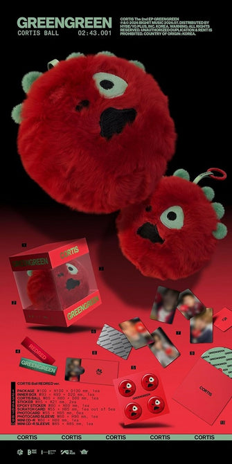 Cortis Greengreen Cortis Ball REDRED Ver CD + Sticker + Stickers Photo Presale