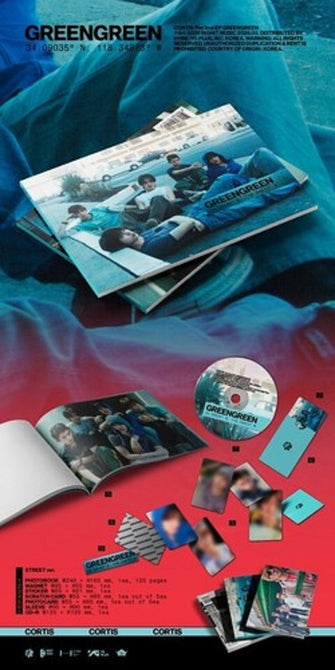 Cortis GREENGREEN STREET ver New CD + Sticker + Stickers + Magnet + Photo
