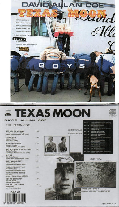 David Allan Coe Texas Moon New CD Presale