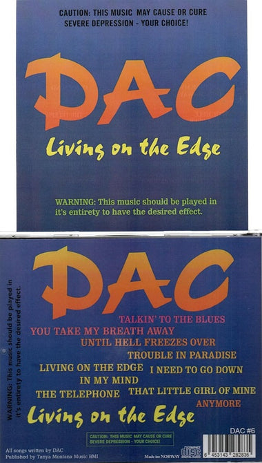 DAVID ALLEN COE Living On The Edge DAC New CD Presale