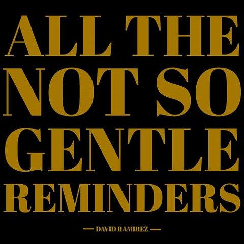 David Ramirez All the Not So Gentle Reminders New CD