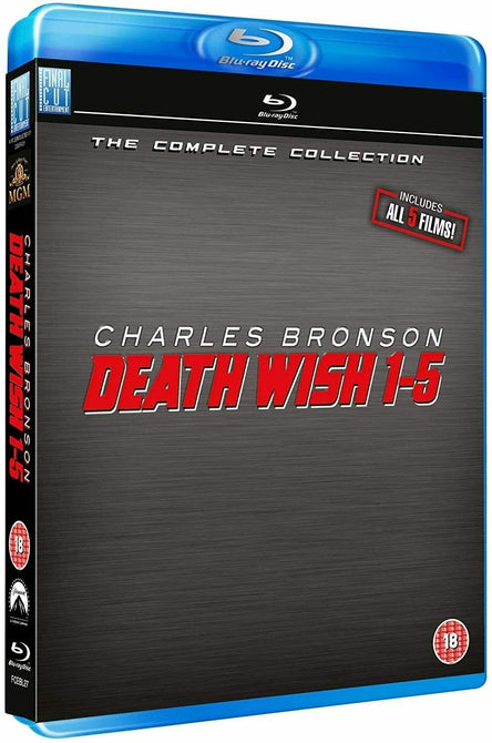 Death Wish 1 2 3 4 5 The Complete Collection (Charles Bronson) Region B Blu-ray