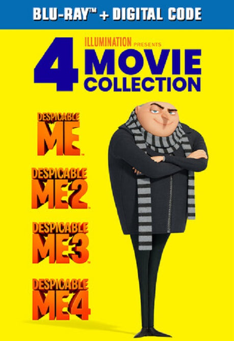 Despicable Me 1 2 3 4 Movie Collection (Steve Carell) Blu-ray + Digital Box Set