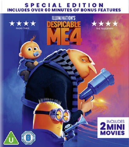 Despicable Me 4 (Steve Carrell Kristen Wiig Will Ferrell) Four Reg B Blu-ray