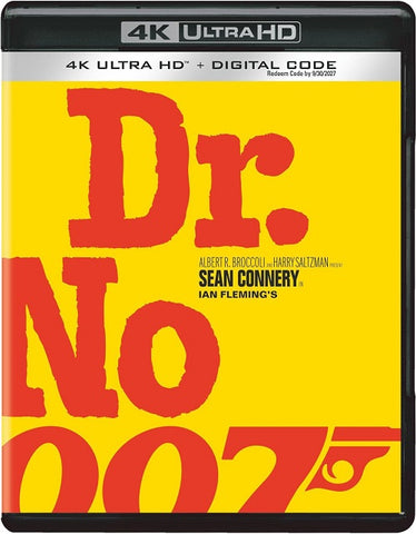 Dr No (Sean Connery Ursula Andress) New 4K Ultra HD Blu-ray + Digital Presale