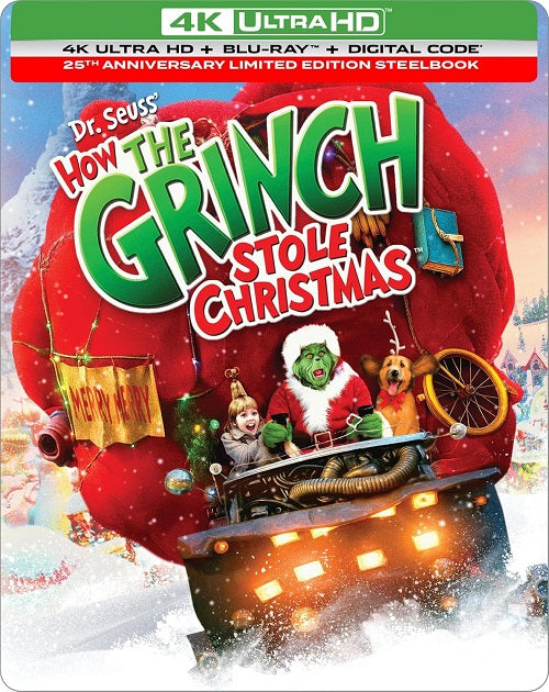Dr Seuss How the Grinch Stole Christmas 4K Ultra HD Blu-ray + Steelbook Presale