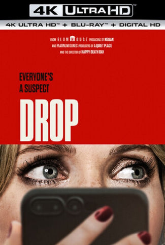 Drop (Meghann Fahy Brandon Sklenar) New 4K Ultra HD Blu-ray + Digital Presale