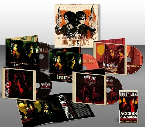 El Tiempo De Las Cerezas XX Aniversario 5CD Box Book Laminted Pass CD Presale