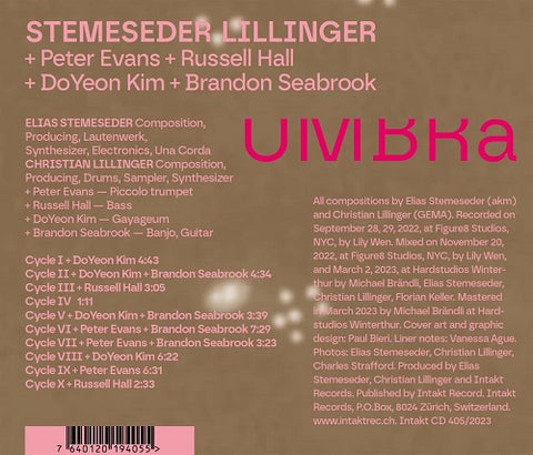 Elias Stemeseder Christian Lillinger Stemeseder Lillinger Umbra New CD