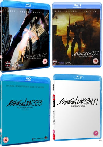 Evangelion 1.11 + 2.22 + 3.33 + 3.0 1.11 NEW  Reg B Blu-ray IN STOCK NOW