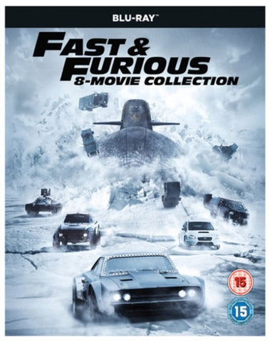 Fast & Furious 1 2 3 4 5 6 7 8 Movie Collection And New Region B Blu-ray Box Set