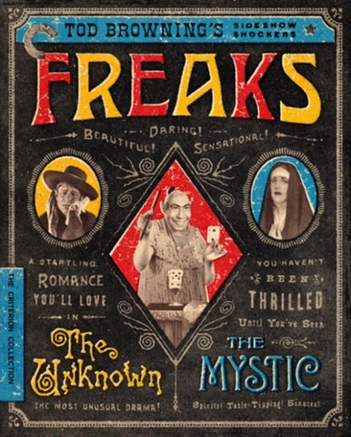 Freaks The Unknown The Mystic Tod Brownings Sideshow Shockers Region B Blu-ray