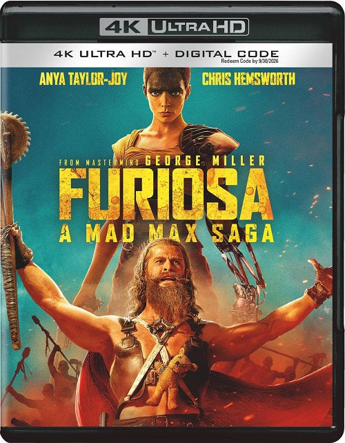 Furiosa A Mad Max Saga (Chris Hemsworth) New 4K Ultra HD Blu-ray + Digital