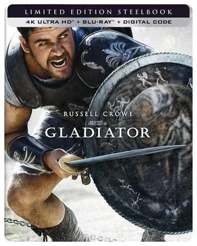 Gladiator (Russell Crowe) New 4K Ultra HD Blu-ray + Digital + Steelbook