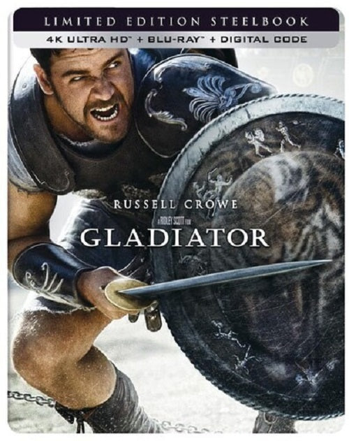 Gladiator (Joaquin Phoenix) New 4K Ultra HD Reg A Blu-ray + Digital + Steelbook