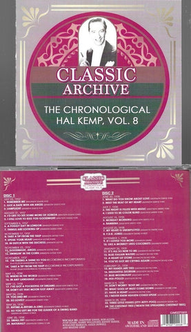 HAL KEMP HIS ORCHESTRA Chronological Hal Kemp Volume 8 1937 39 2 Two New CD